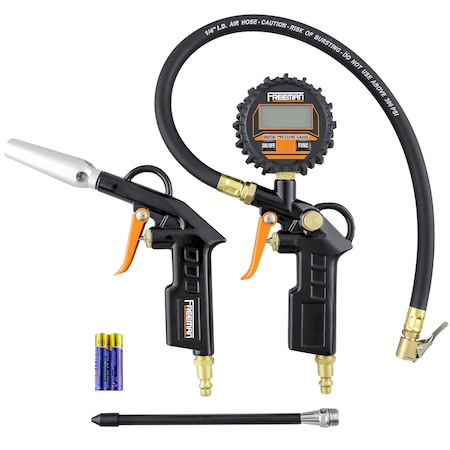 Freeman FATDTIBGK Digital Tire Inflator and High Flow Blow Gun Kit FATDTIBGK